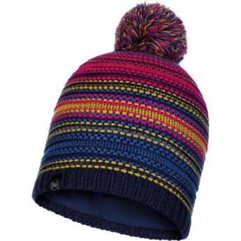 Шапка BUFF KNITTED & FLEECE HAT NEPER NIGHT BLUE