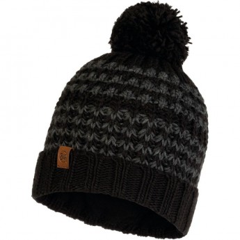Шапка вязаная с флисом BUFF HAT KNITTED POLAR KOSTIK BLACK