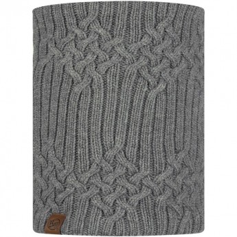 Вязаный шарф-труба с флисом BUFF NECKWARMER KNITTED POLAR NEW HELLE CASTLEROCK GREY